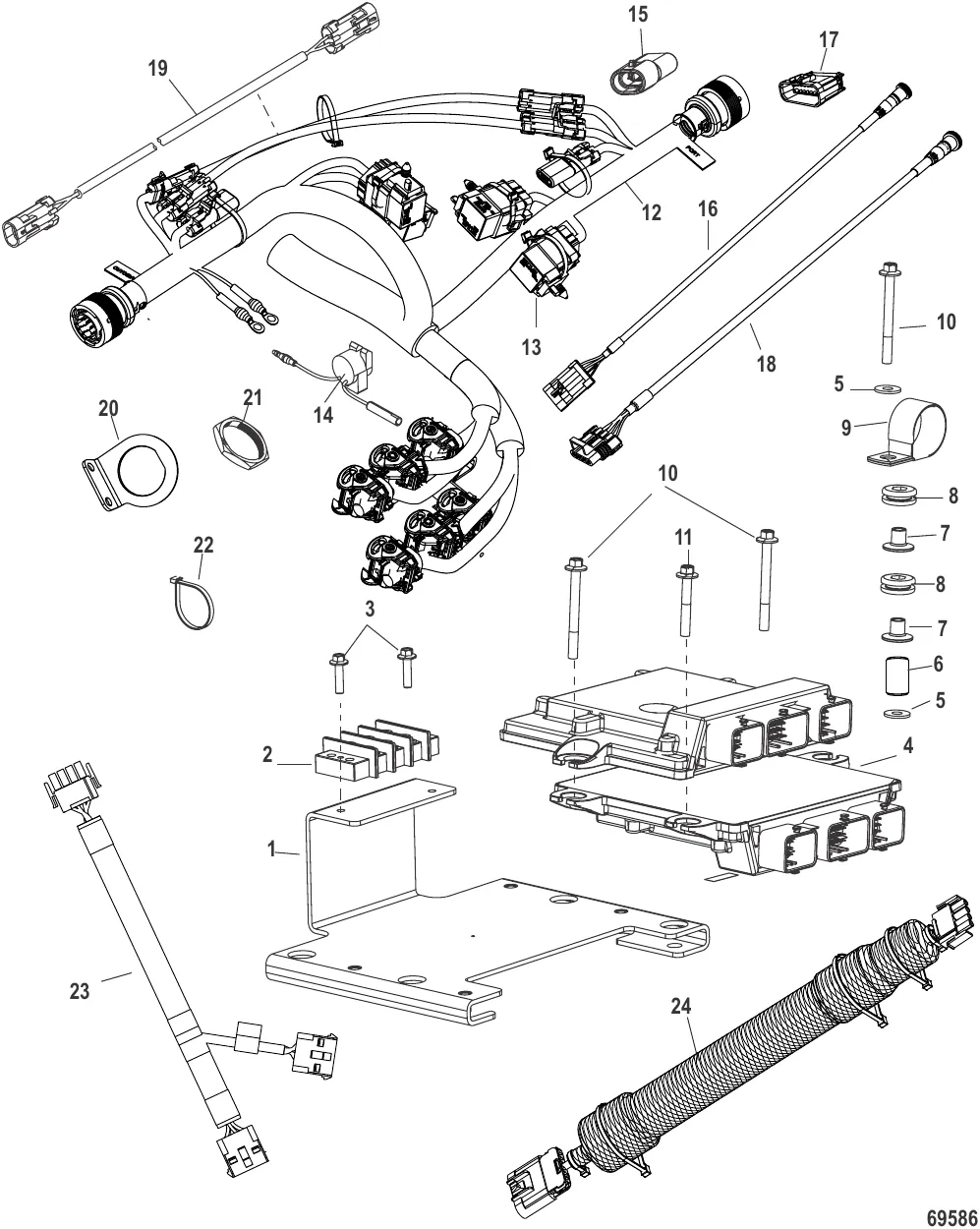 Harness and Bracket Assembly Main/Secondary Station