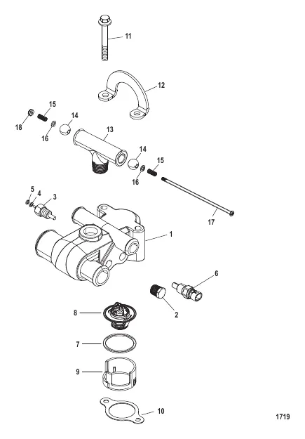 Thermostat and Housing 7 Point Drain