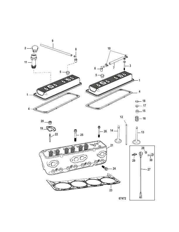 Cylinder Head and Rocker Cover