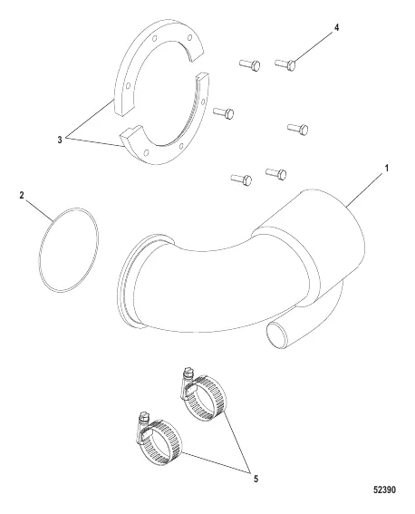 Elbow, POD Exhaust With Scavenging Hose Bib