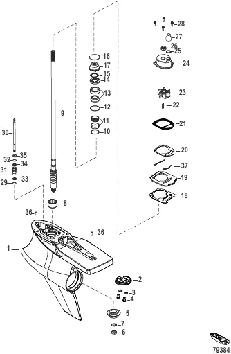 Gear Housing Driveshaft, Sport Master