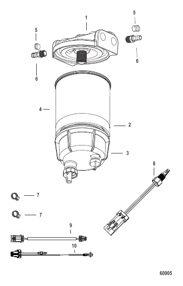 Water Separating Fuel Filter Kit With WIF Sensor
