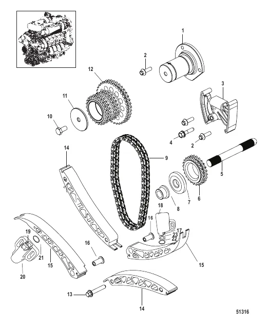 Tensioner and Sprockets