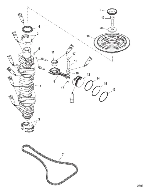 Crankshaft, Pistons and Connecting Rods