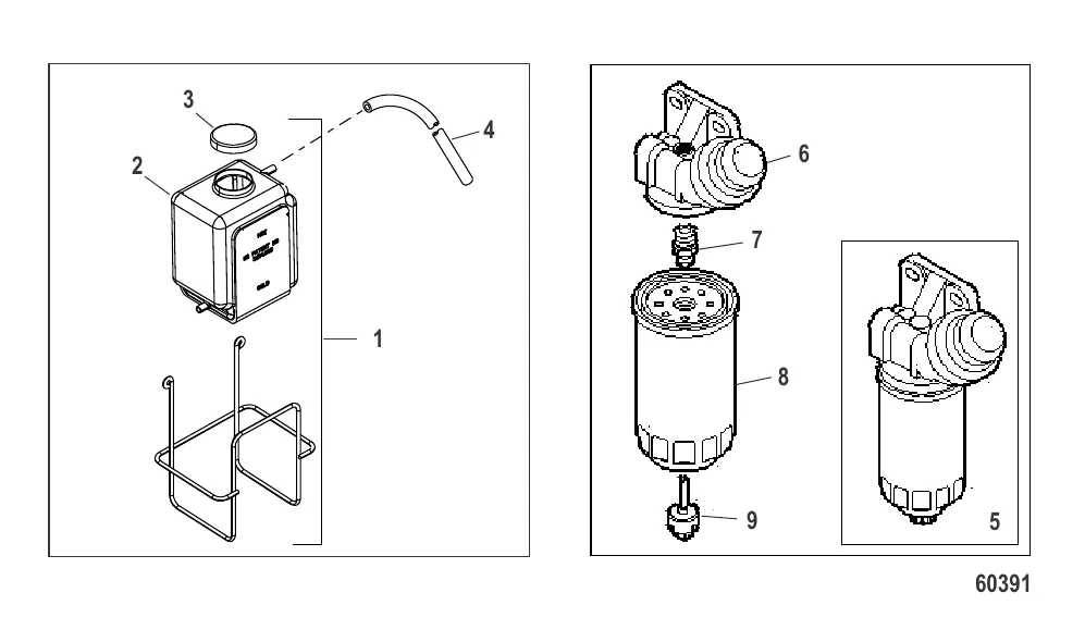 Переливной и топливный фильтр предварительной очистки в системе охлаждения