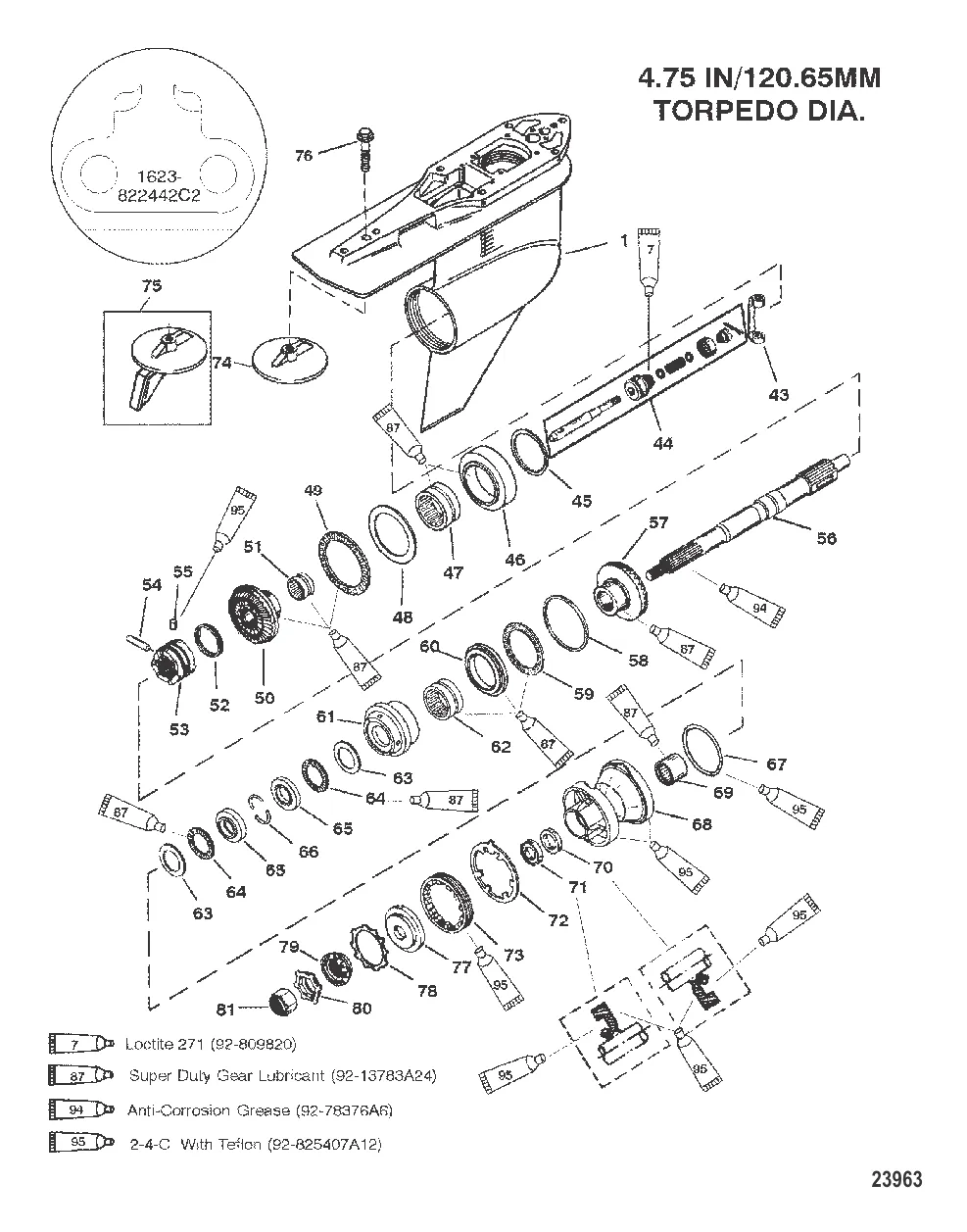 G./HSG ГРЕБНОЙ ВИНТ – ПРОТИВОВР., С/Н 0G437999 И НИЖЕ – ОТЛИВКА 1623-822442C2