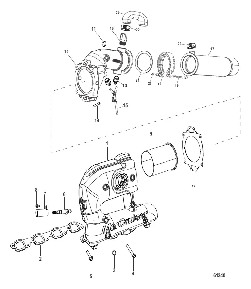 Exhaust Manifold And Elbow 2 Inch MIE (2A505452 and Up)
