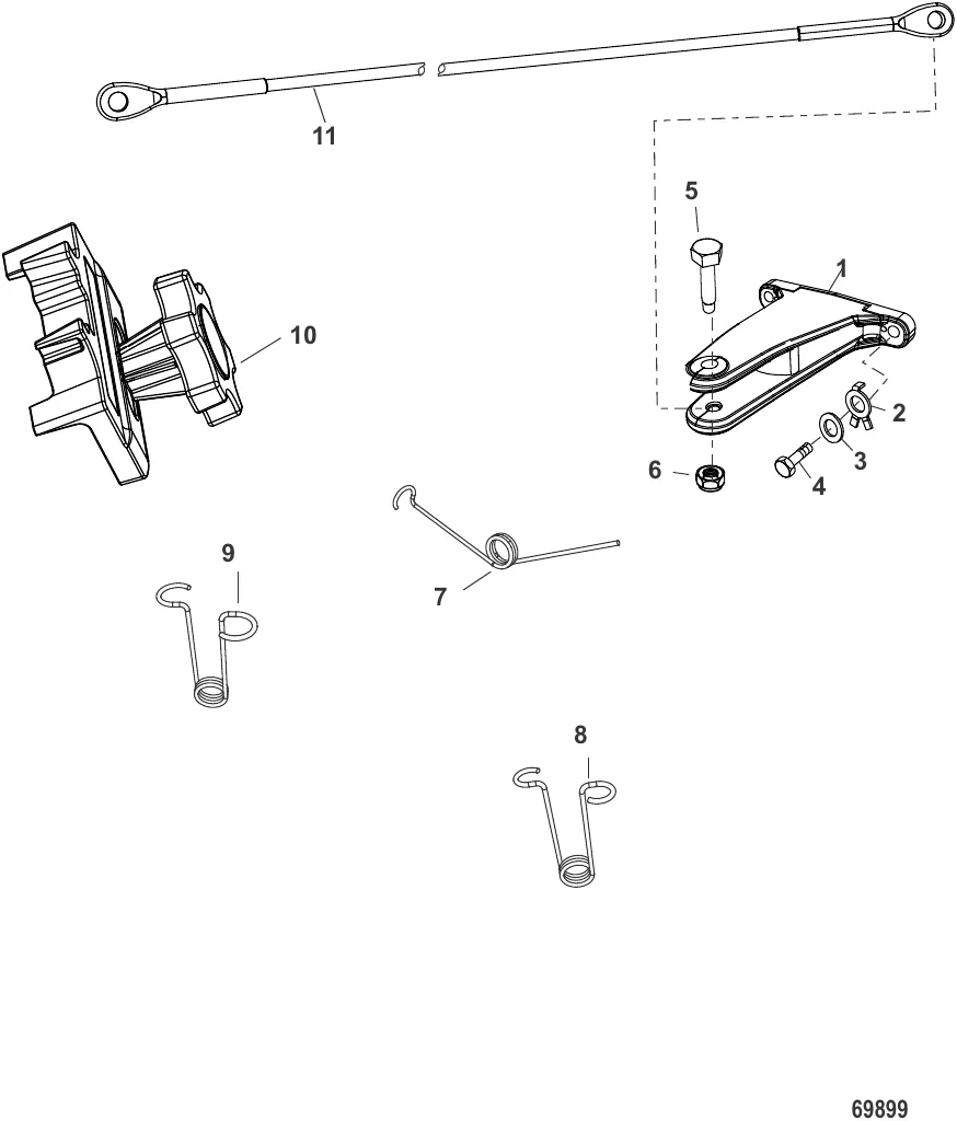 Link Cable /Extension Arm and Torsion Springs