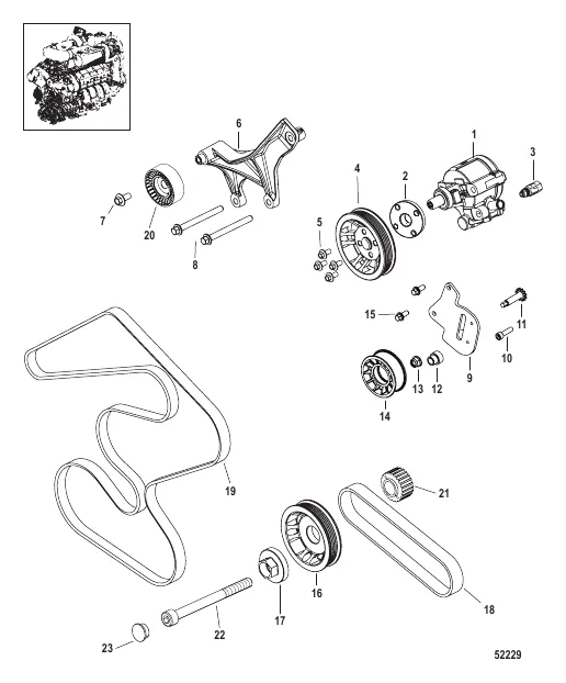 Power Steering Pump, Pulleys