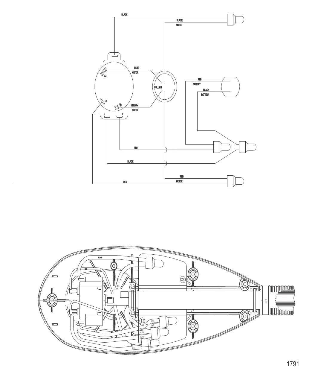 Схема электрических подключений (Модель FW30HT) (без быстроразъемного соединения)