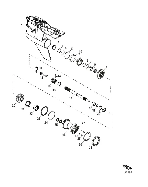 Gear Housing Prop Shaft-Standard Rotation,Torque Master