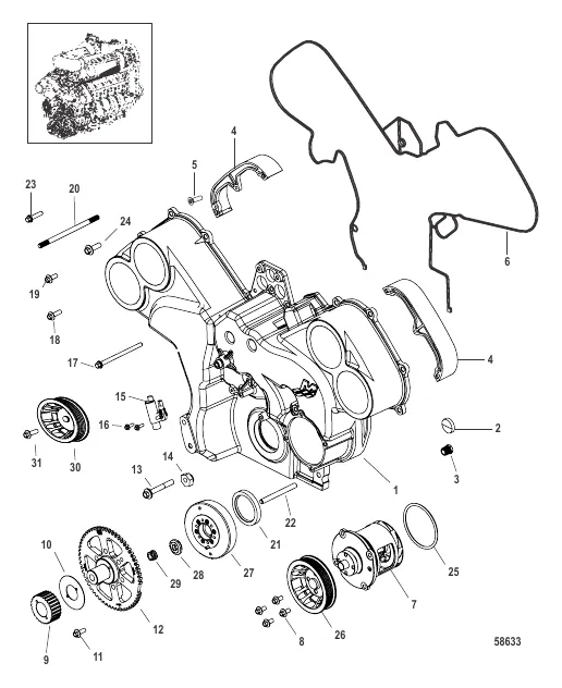 Cover Assembly and Circulating Pump 0M968145 and Below