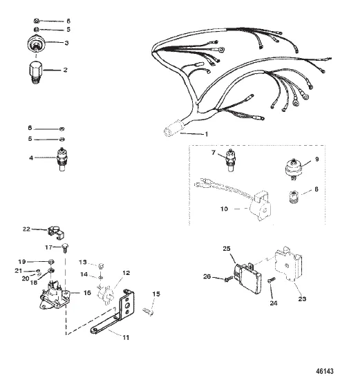WIRING HARNESS AND ELECTRICAL COMPONENTS