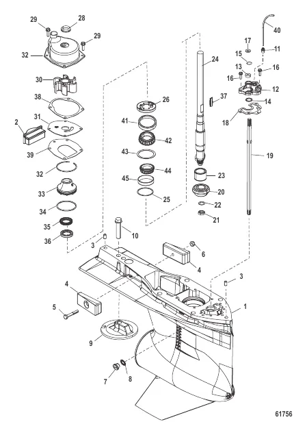 Gear Housing (Driveshaft)(Standard/Counter Rotation)