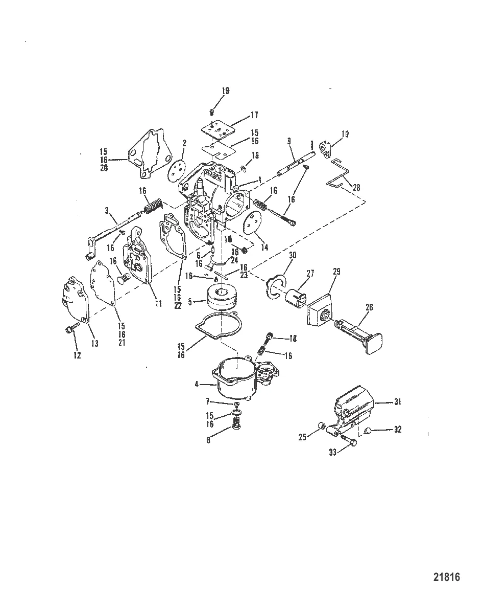 Carburetor (SeaPro/Marathon 25/ Super15)