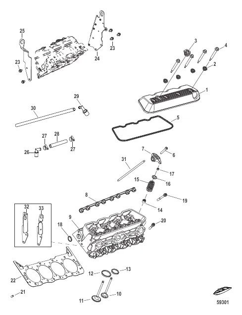 Cylinder Head and Rocker Cover