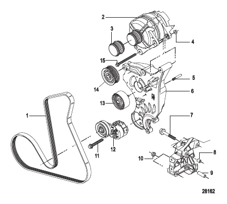 Alternator and Mounting Hardware
