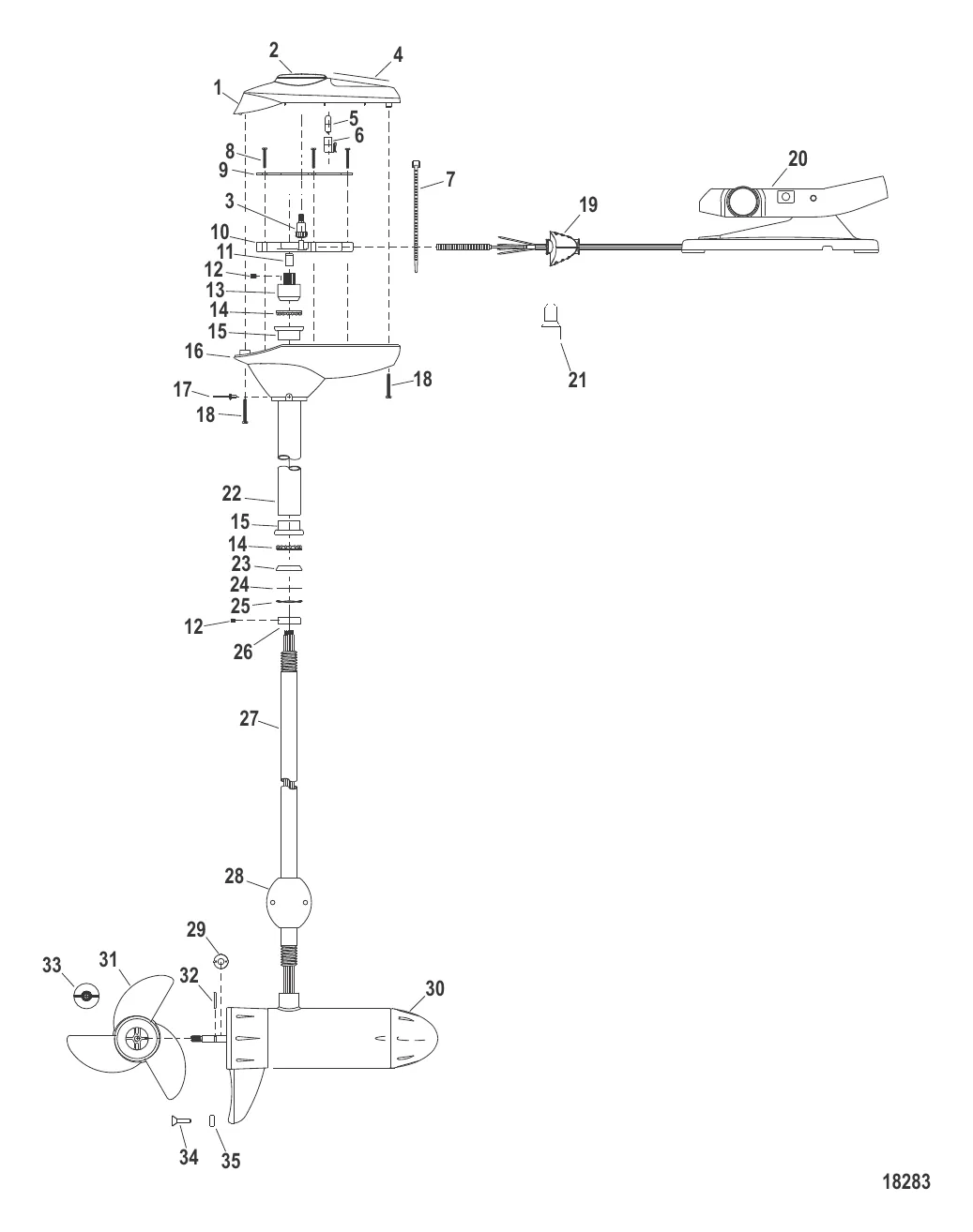 Двигатель для тралового лова в сборе (Модель SW71FBD / SW71FBV) (24 В)