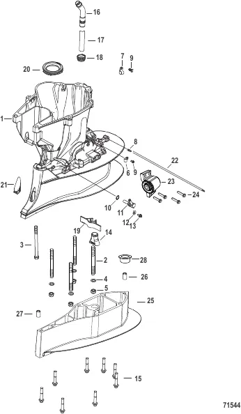 Driveshaft Housing - XL Models -2B753570 and Up