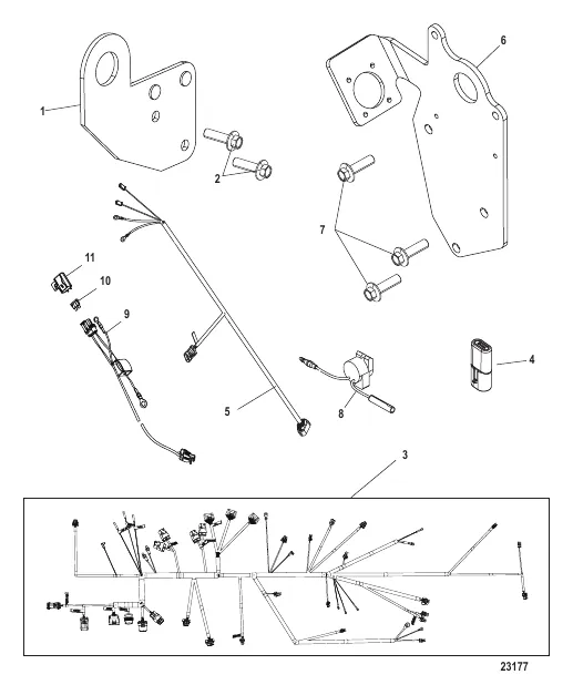 Электропроводка и подъемные кронштейны