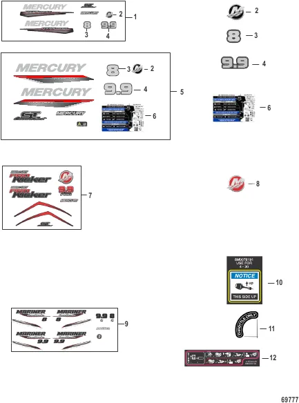 Decals SN 0R734916 and Up
