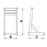 Стойка для ПЛМ 650х1100