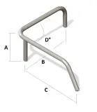 Поручень кормовой правый борт(3 стойки) под заказ