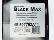 Винт гребной Mercury Black Max, диаметр 9 1/4, шаг 10, 15-20 л.с.
