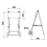 Тележка для ПЛМ складная "КОМПАКТ"