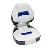 Сиденье мягкое складное Pro Angler Ergonomic Boat Seat, серо-чёрное