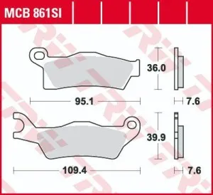 Колодки тормозные (серия Sinter Offroad) 