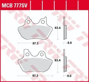 Колодки тормозные (серия Sinter Street SV) MCB777SV