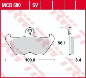 Колодки тормозные (серия Sinter Street SV) MCB680SV