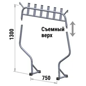 Тарга троллинговая д.32мм на слань НЛ нерж.