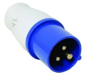 Вилка, 16A, 220-240V, синяя