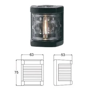 Огонь топовый 75х63х53 мм черный корпус