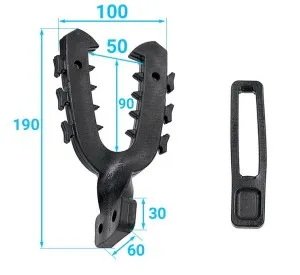 Крепление-рогатка (малое, закрученное основание)