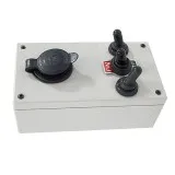 Панель переключателей 3шт с гнездом прикуривателя, серая