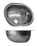 Раковина овальная из нерж. стали 127х305мм