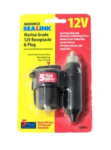 Комплект прикуривателя и розетки прямоугольной, 12/24В