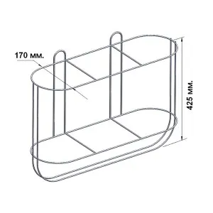 Корзина для 3-х кранцев прямая 170 мм.