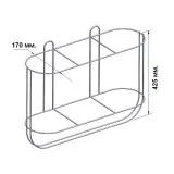 Корзина для 3-х кранцев прямая 170 мм.