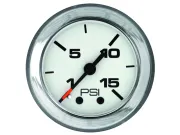 УКАЗАТЕЛЬ Давление воды (1-15 фунт./кв. дюйм), белый циферблат, черные деления, хромированный ободок Mercury 895288A42