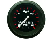 УКАЗАТЕЛЬ Давление воды (1-15 фунт./кв. дюйм), черный циферблат, красные деления, черный ободок Mercury 895288Q02