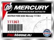 INSTRUCTION SHEE Mercury 111361