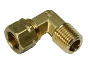 ФИТИНГ 1/4-18 NPT до сжатия 3/8 (90 градусов)