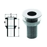 Стакан дренажный 3/4" с гайкой, нерж.сталь