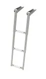 Трап телескопический складной узкий, 3 белых ступени (ширина 253 мм.)