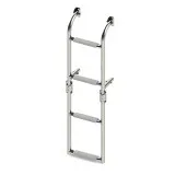 Трап складной с вертикальным креплением, 4 серых ступени (ширина 220 мм.)