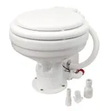 Унитаз судовой керамический 360х445, в комплекте с электр.помпой 12В